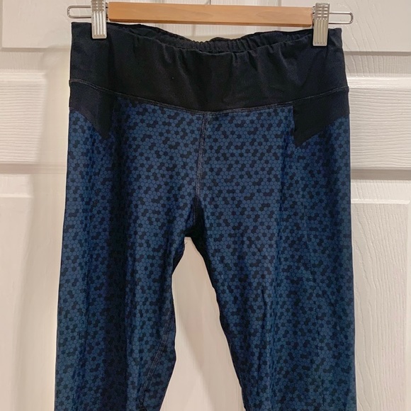 Sweaty Betty High Rise Honeycomb Navy Leggings - Picture 3 of 15